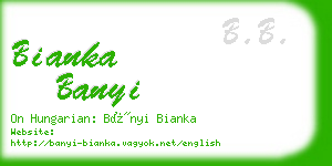 bianka banyi business card